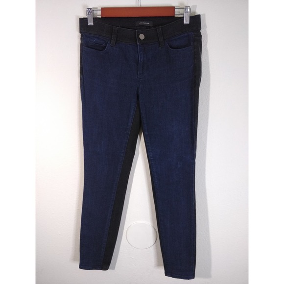 Ann Taylor LOFT Denim - Ann Taylor Modern Fit Black Blue Colorblock Super Skinny Jeans Women's Size 4